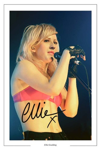Ellie goulding signed photo - ellie,