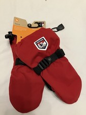 Hestra Fjellvott Junior Kids Lined Winter Ski Mitten, Red, Size 5, Age 8-9 Years