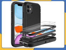 For iPhone 11 13 14 15 Pro Max Shockproof Hybrid Armor Heavy Duty Case Cover UK