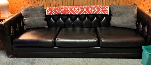 Black chesterfield leather - black,