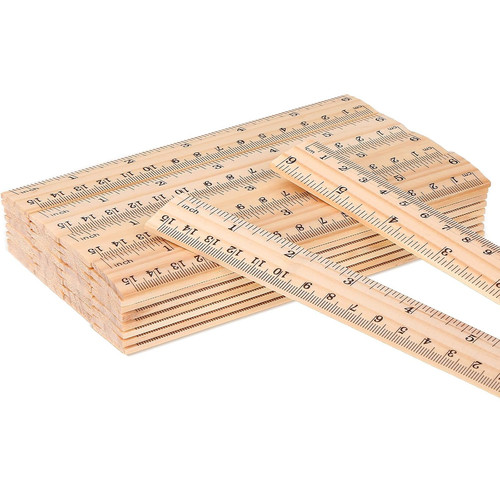 100 pack wooden rulers bulk - wooden,