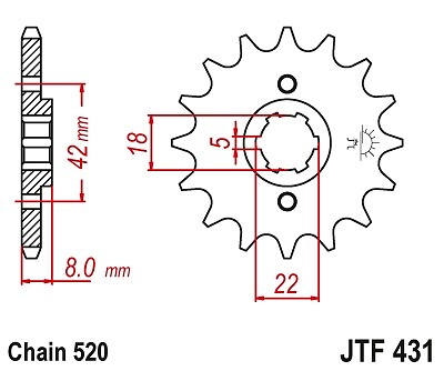 Front sprocket 431 suzuki - 13,