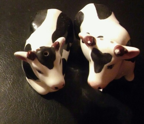 Ceramic black white cows - ceramic,
