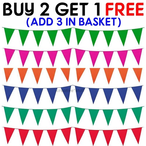 New 10m colour bunting flags - bunting,