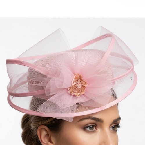 Pink pillbox fascinator hat - fascinator,