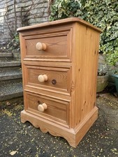 Vintage Solid Pine Bedside Table Night Stand Cabinet Unit Wooden Drawer DELIVERY