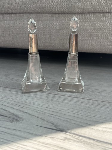 Pair antique cut glass - pair, of