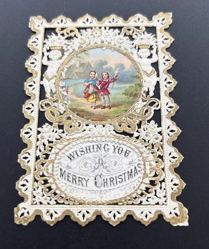 Victorian embossed panel paper - embossed,
