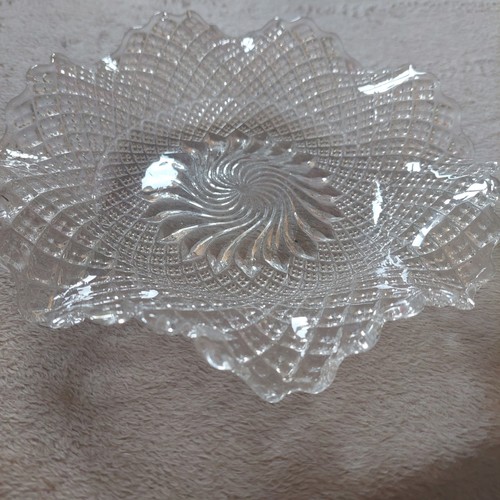 Vintage clear pressed glass - clear,