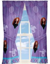 Disney Brave Merida Purple Window Panel Drape, 2 Panels & Tie-Backs 
