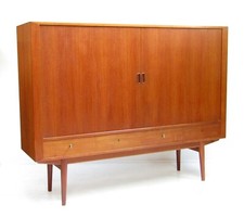 Danish Model 54 Highboard Sideboard in Teak by Arne Vodder for Sibast