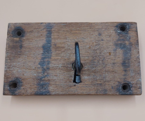 Large antique oak iron rim - &,