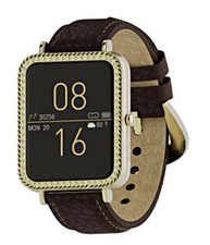 Wrangler Smart Watch Square Antique Gold/Brown Pebble Grain Strap FREE SHIP!!