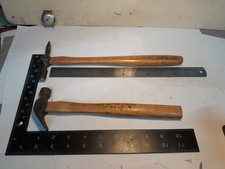 2 x 4 oz wood handle hammer Pin cross peen hammer Bradford Sheffield + claw tool