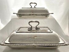 George III Pair of Silver Entree Dishes London 1810, Paul Storr. 134 troy ounces