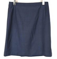 SUITSUPPLY Rosa Skirt Women's (EU) 44 Wool Patterned Lined Mini Zip Blue