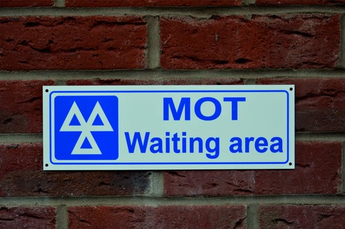 Mot waiting area - area, sign