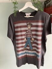 Dark Grey ‘Where’s Wally’size L,TOPMAN,t-shirt