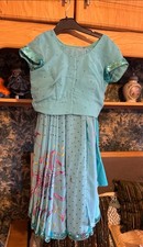 Indian/ Pakistani Designer Bollywood Saree N Blouse Inc Petticoat Party Wear S8