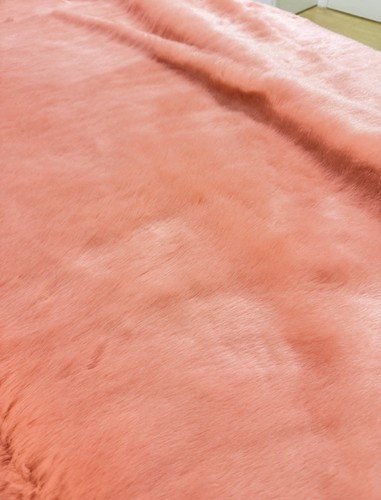 Luxury coral faux fur fabric - luxury,