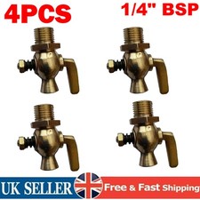 4X Brass Tractor Radiator Engine Block Drain Tap 1/4 Bsp Nuffield Leyland 30007