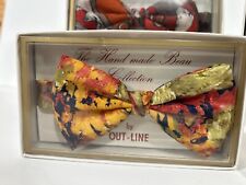 Bundle of 5 BOXED VINTAGE MENS BOW TIES  by OUT-LINE - Hand Made Beau Collection