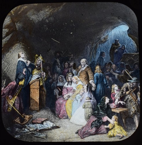 Antique magic lantern slide - antique,