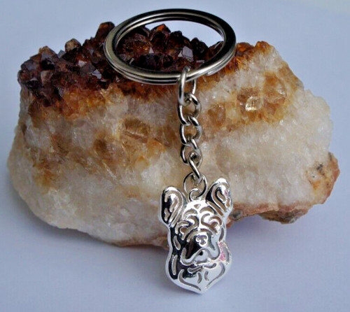 French bulldog metal key ring - metal,