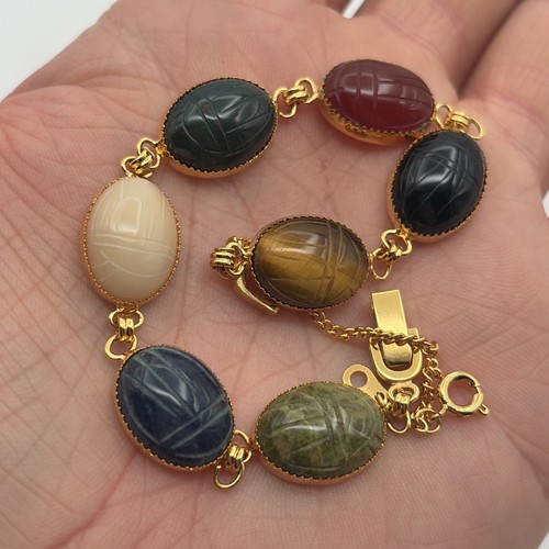 Vintage scarab egyptian - egyptian, carved