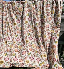 Vintage Sanderson Floral Curtains Pair 1950s Cotton 