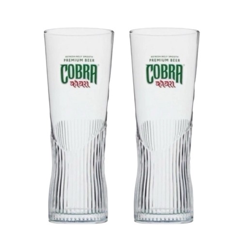 Cobra beer pint glass - beer, x2