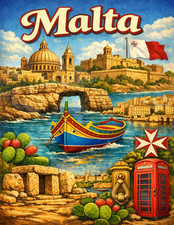 Malta Fridge Magnet Travel