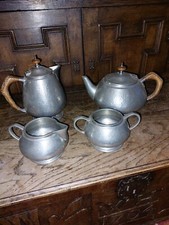 Tudric pewter tea set - pewter,