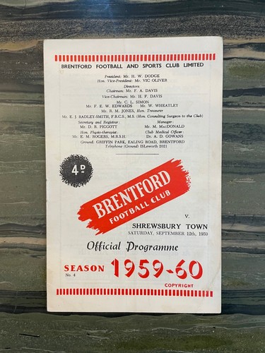 Brentford shrewsbury town - brentford, v
