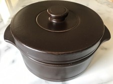 Kiln Craft Hermes Casserole - Vintage  1970s - Dark Brown - Ironstone