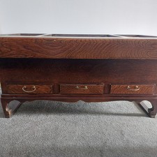 Japanese Hibachi Coffee Table With Inset Copper Trays- Restoration Project