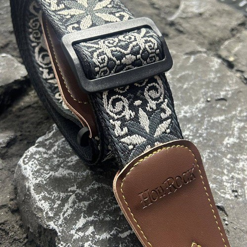 Retro guitar strap - strap, grey