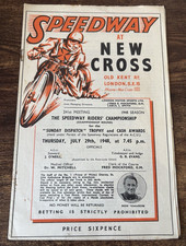 SPEEDWAY  RIDERS  CHAMPIONSHIP  1948   @  NEW  CROSS   PROGRAMME  BLANK