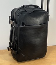 Mulberry England Black Leather Cabin Bag Luggage Travel Case 50L, GENUINE