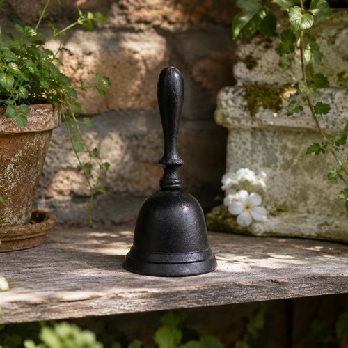 Cast iron hand bell small - hand,