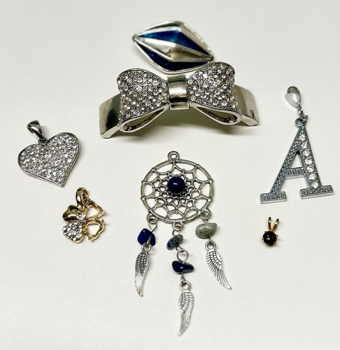 Vintage style mixed pendant - vintage,