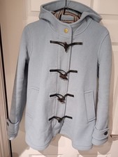 Montgomery England girls Duffle Coat Size medium Blue Italian Wool Blend