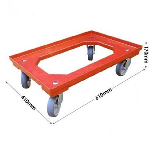 Red 610x410mm wheeled - red,