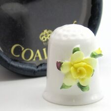 COALPORT COLLECTABLE BONE CHINA THIMBLE, 3D FLORAL BOXED