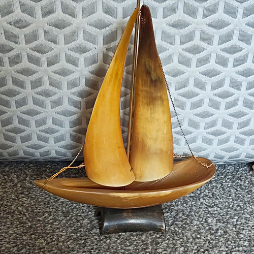 Wooden sailing boat - sailing, model