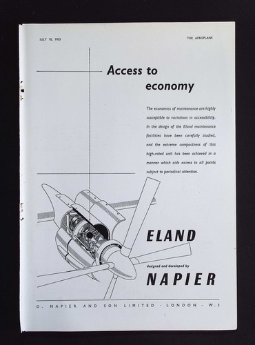 Original 1953 advert napier - original,