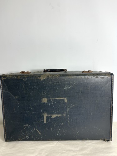 Vintage suitcase 1950s - suitcase, blue