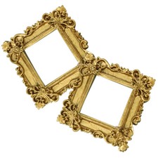  2 Pcs Mini Resin Picture Frame Miniature Frames Vintage Photo Small