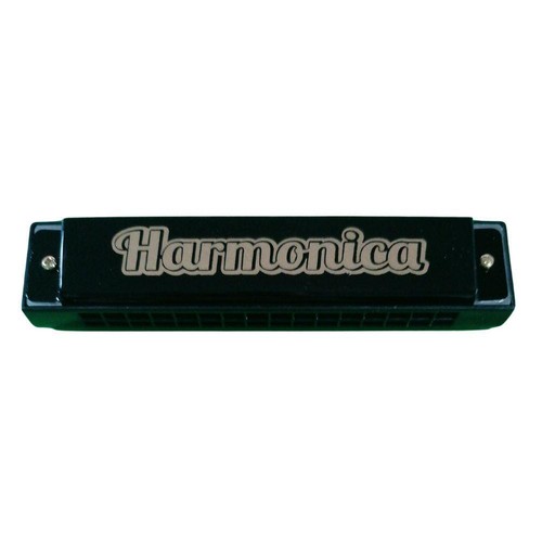 Black harmonica musical - black,