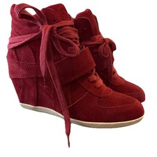 Ash Women Cool High-Top Wedge Sneaker Red Size 35 See Pictures.